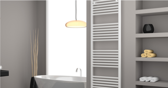 Handdoekradiator Wit 170x60cm 1025 Watt Midden Aansluiting Belrad Designradiator