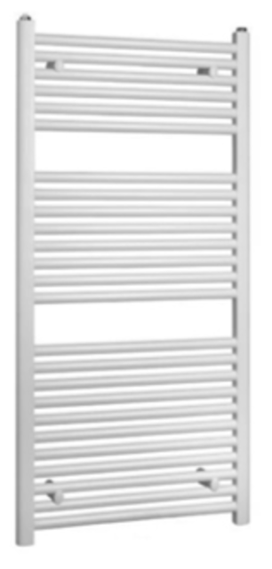 Handdoekradiator Wit 140x60cm 969 Watt Midden Aansluiting Belrad Designradiator