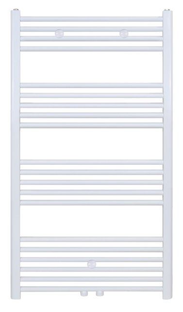 Handdoekradiator Wit 120x60cm 829 Watt Midden Aansluiting Belrad Designradiator