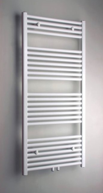 Handdoekradiator Wit 120x60cm 829 Watt Midden Aansluiting Belrad Designradiator