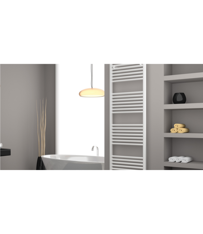 Belrad Handdoek Radiator Wit 100x60cm 496 Watt Midden Aansluiting