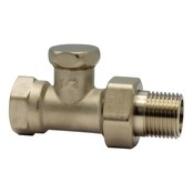 Belrad radiator retourkraan recht 1/2F - Radiatorkraan retour recht
