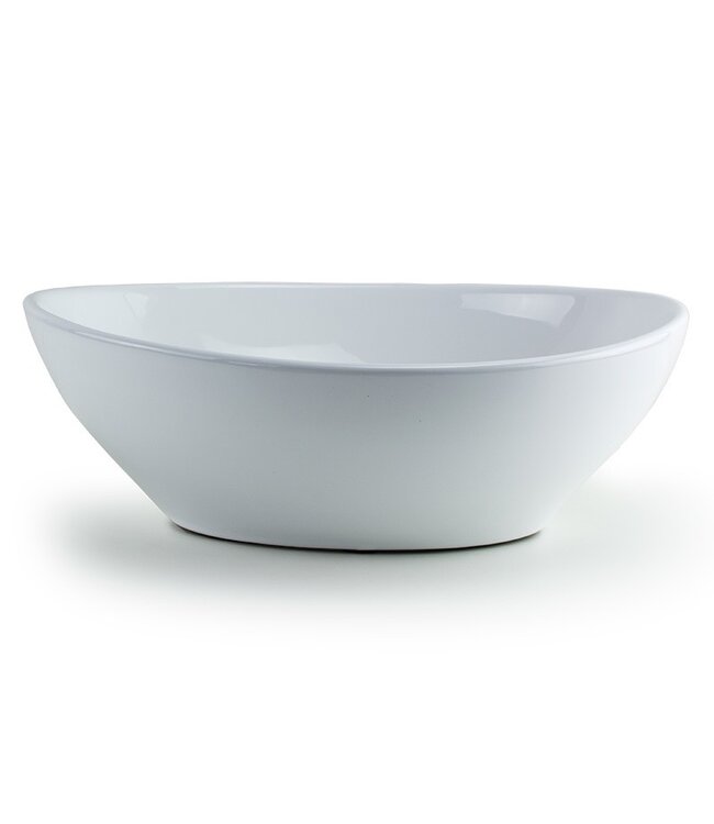 SANI-SUPPLY Keramische waskom Vienna Wit Ovaal 40,5x33x14cm zonder overloop