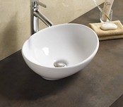 Keramische waskom Vienna Wit Ovaal 40,5x33x14cm zonder overloop