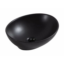 Vienna Ovaal Waskom Zwart 40,5x33x14cm zonder kraangat Keramisch