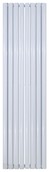 Belrad Designradiator Ovaal Verticaal Wit Dubbel 180x47,2cm 1836 Watt Ovaal Verticaal Midden aansuiting.