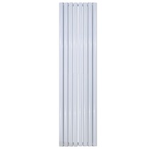 Belrad Designradiator Ovaal Verticaal Wit Dubbel 180x47,2cm 1836 Watt Ovaal Verticaal Midden aansuiting.