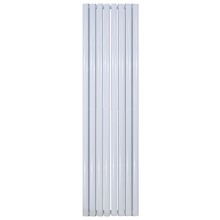 Belrad Designradiator Ovaal Verticaal Wit Dubbel 180x47,2cm 1836 Watt Ovaal Verticaal Midden aansuiting.