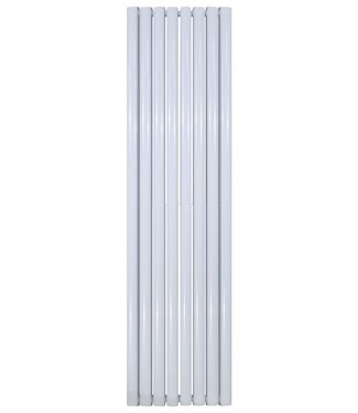 BELRAD Belrad Designradiator Ovaal Verticaal Wit Dubbel 180x47,2cm 1836 Watt Ovaal Verticaal Midden aansuiting.