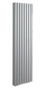 Belrad Designradiator Ovaal Verticaal Wit Dubbel 180x47,2cm 1836 Watt Ovaal Verticaal Midden aansuiting.