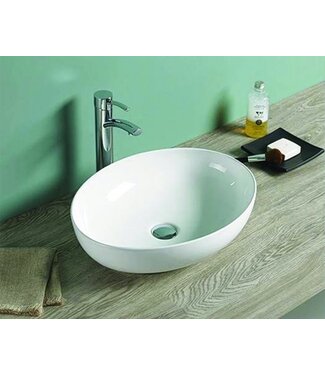 SANI-SUPPLY Arena Keramische waskom 52x39x13cm zonder kraangat Extra dunne Rand