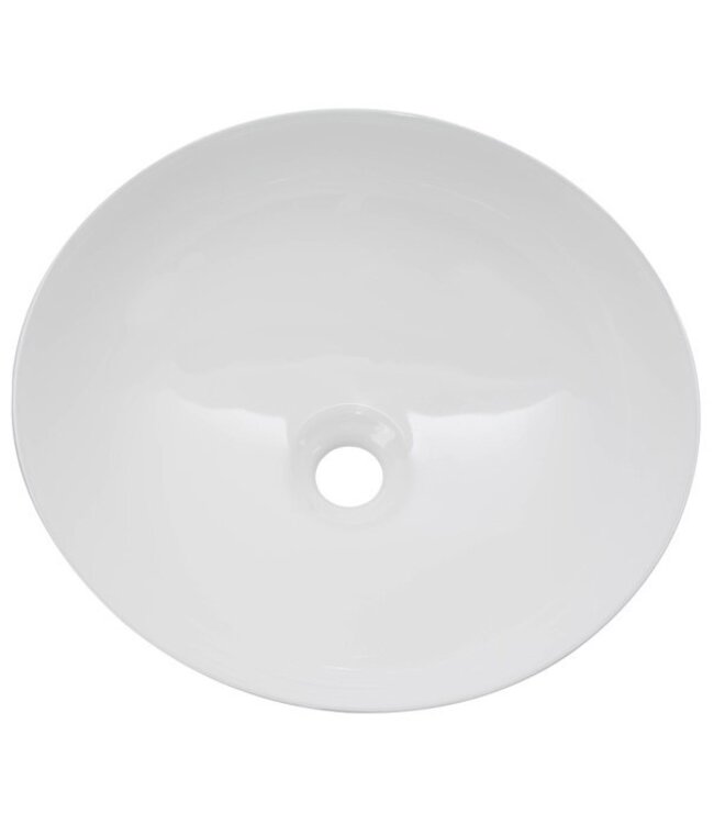 SANI-SUPPLY Pisa Keramische waskom 40,50x40,5x14 cm zonder kraangat met extra dunne Rand