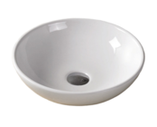 Waskom Valencia Rond 41x41x12 cm Opbouw Keramiek Glans Wit