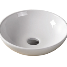 Waskom Valencia Rond 41x41x12 cm Opbouw Keramiek Glans Wit