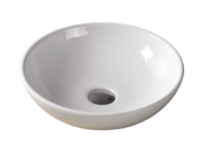 Waskom Valencia Rond 41x41x12 cm Opbouw Keramiek Glans Wit