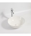 Waskom Valencia Rond 41x41x12 cm Opbouw Keramiek Glans Wit