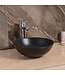 Waskom Valencia Mat Zwart 40x40x13,5cm Opbouw Keramiek Rond