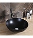 Waskom Valencia Mat Zwart 40x40x13,5cm Opbouw Keramiek Rond