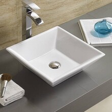 Opbouw Waskom Trento Vierkant Glans Wit 38,5x38,5x12cm Keramiek