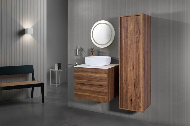 Creavit Sally Garda Eiken Kolomkast 160x40x35cm Greeploos Walnoot