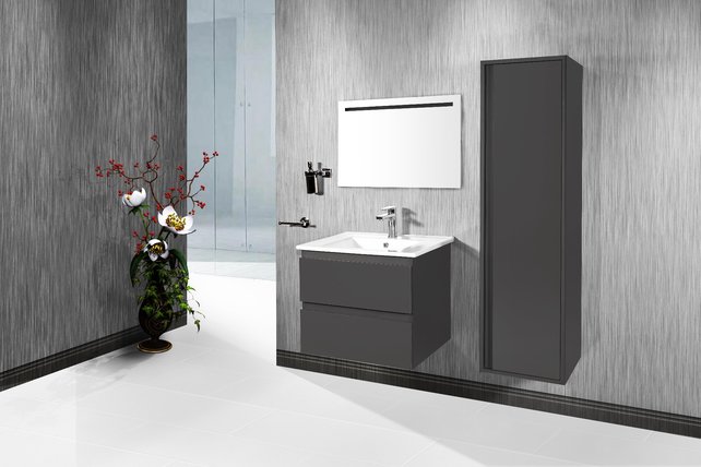 Creavit Sally Kolomkast 160x40x35cm Mat Grijs Greeploos