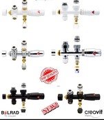 Belrad Thermostaat Radiatorkraan Haaks Wit - Chroom - Mat Zwart