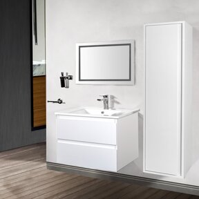 Creavit Sally Badkamermeubel Mat Wit 60cm met keramische wastafel 2lades Softclose