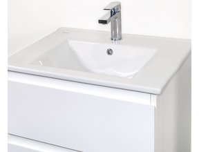 Creavit Sally Badkamermeubel 60cm Hoogglans Wit met keramisch wastafel 2 lades Softclose