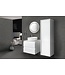 Creavit Sally Badkamermeubel 60cm Hoogglans Wit met keramisch wastafel 2 lades Softclose