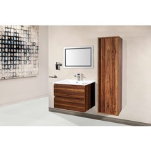 Creavit Sally badkamermeubel Garda Walnoot 80cm met keramische wastafel 2 lades Softclose