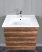 Creavit Sally badkamermeubel Garda Walnoot 60cm met keramische wastafel 2 lades Softclose Creavit Sally badkamermeubel Garda Walnoot 60cm met keramische wastafel 2 lades Softclose