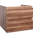 Creavit Sally badkamermeubel Garda Walnoot 60cm met keramische wastafel 2 lades Softclose