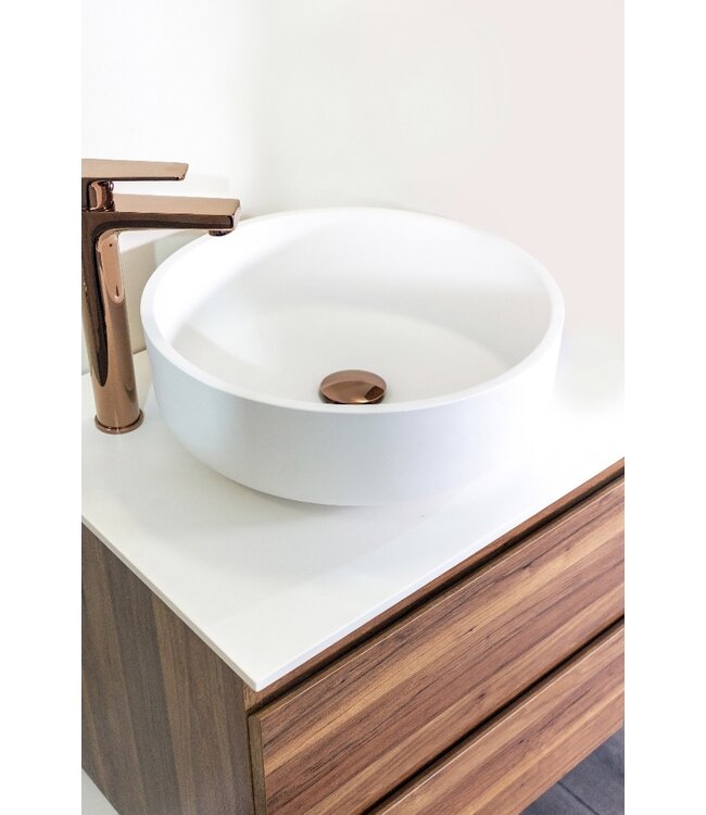 Creavit Sally badkamermeubel met waskom 80cm Eiken 2 lades Softclose