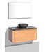 SANI-SUPPLY SaniPro Vision Dynasty Badkamermeubel Eiken 80cm met natuursteen waskom en blad