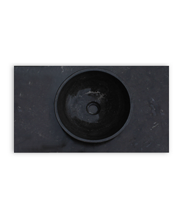 SANI-SUPPLY SaniPro Vision Dynasty Badkamermeubel Eiken 80cm met natuursteen waskom en blad