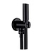 Inbouw Regendouche set Aloni Mat Zwart 25 cm Rond Hoofddouche muur Thermostaatkraan incl. handdouche