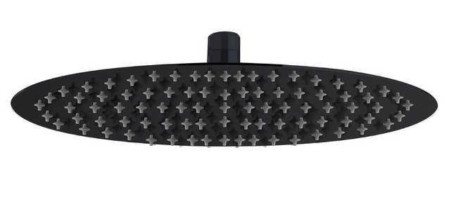 Inbouw Regendouche set Aloni Mat Zwart 25 cm Rond Hoofddouche muur Thermostaatkraan incl. handdouche