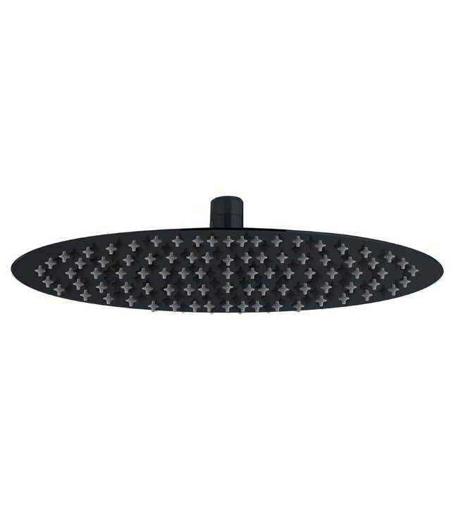 Inbouw Regendouche set Aloni Mat Zwart 25 cm Rond Hoofddouche muur Thermostaatkraan incl. handdouche