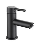 Creavit Aloni Wastafelkraan Laag Mat Zwart Eenhendel bediening Mengkraan Warm en koud Mat Zwart