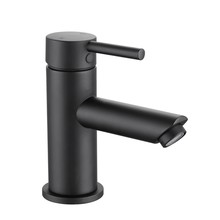 Creavit Aloni Wastafelkraan Laag Mat Zwart Eenhendel bediening Mengkraan Warm en koud Mat Zwart