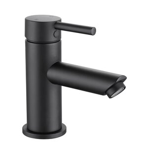 Creavit Aloni Wastafelkraan Laag Mat Zwart Eenhendel bediening Mengkraan Warm en koud Mat Zwart