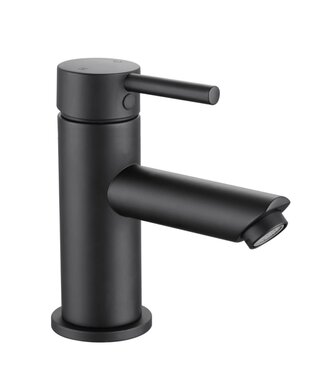 CREAVIT Creavit Aloni Wastafelkraan Laag Mat Zwart Eenhendel bediening Mengkraan Warm en koud Mat Zwart