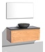 SaniPro Vision Dynasty Badkamermeubel Eiken 100cm met natuursteen waskom en blad