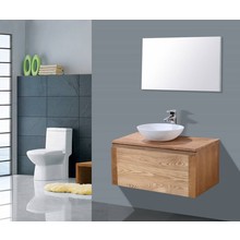 Badkamermeubel Wood Vision 80x47x38cm met Topblad en waskom