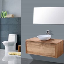 Badkamermeubel Wood Vision 100x47x38cm met Topblad en waskom