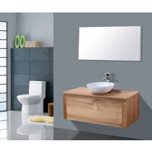Badkamermeubel Wood Vision 100x47x38cm met Topblad en waskom