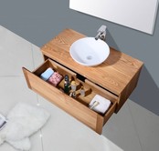 Badkamermeubel Wood Vision 100x47x38cm met Topblad en waskom