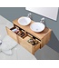 SANI-SUPPLY Badkamermeubel Wood Vision 120x47x38cm met Topblad en waskommen