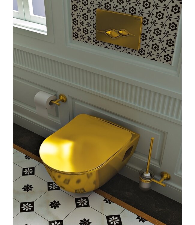 Hangtoilet Goud Creavit Tera TP325 incl. Softclose toiletbril