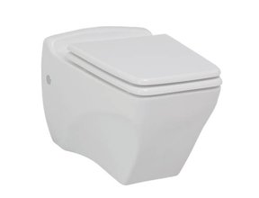 Design Hangtoilet met bidet Creavit BL320 RVS sproeier Taharet incl. Toiletbril Soft close